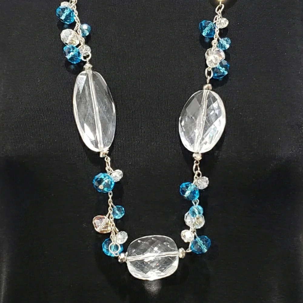 New CRYSTAL BIJOUX Glass/crystal-like Beaded Necklace
